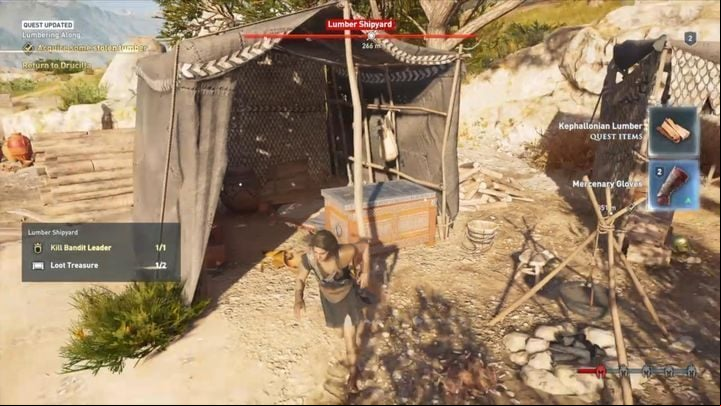 The chest with the wood - AC Odyssey: Kephallonia Islands, Side Quests - Side Quests - Assassins Creed Odyssey Guide