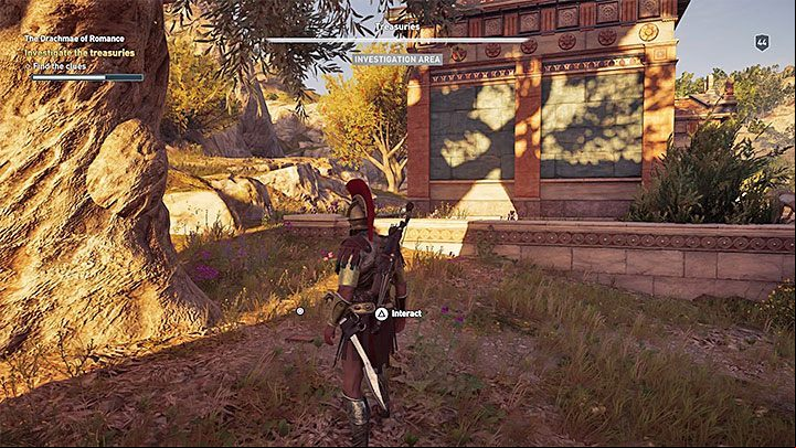 Walkthrough: Determine the reason of the quarrel and promise robbed men a closer look at the recent theft - AC Odyssey: Elis, Side Quests - Side Quests - Assassins Creed Odyssey Guide