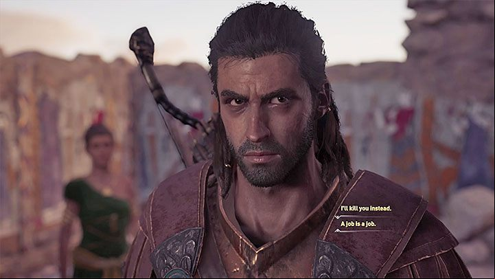 In the ruins you will meet young lovers - Mennon and Laneira - AC Odyssey: Elis, Side Quests - Side Quests - Assassins Creed Odyssey Guide