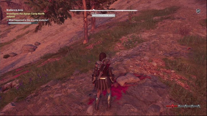 Description: After the conversation, head for the spot youll need to investigate - AC Odyssey: Lakonia, Side Quests - Side Quests - Assassins Creed Odyssey Guide
