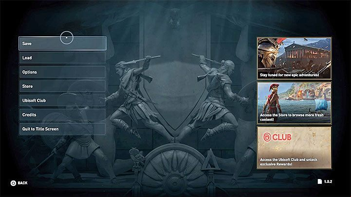 1 - AC Odyssey: How to save and load the game? - FAQ - Assassins Creed Odyssey Guide