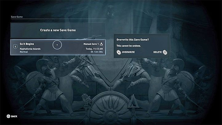 The first way are auto-saves - AC Odyssey: How to save and load the game? - FAQ - Assassins Creed Odyssey Guide