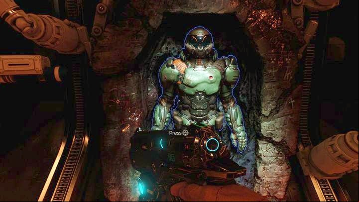 You start the first level with the basic pistol and a pair of weak opponents to kill - Doom: The UAC Walkthrough - Walkthrough - Doom Game Guide & Walkthrough