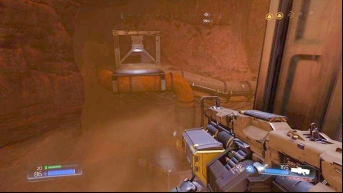 First, jump on the first platform - Doom: All secrets in Advanced Research Complex - Secrets - Doom Game Guide & Walkthrough