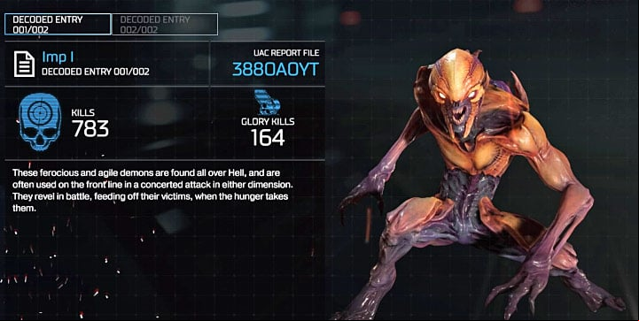 The mastery requires you to kill 20 Imps with an Explosive Shot - All weapons in Doom - Basics - Doom Game Guide & Walkthrough
