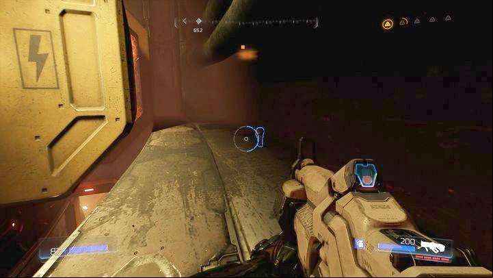 Once the road is clear, jump inside, run forward and then jump down to the ledge on the left - Doom: All secrets in Argent Energy Tower - Secrets - Doom Game Guide & Walkthrough