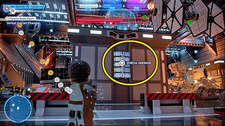 Get rid of the turret operator - LEGO Skywalker Saga: Chrome Dome Down - walkthrough - Episode 8 - The Last Jedi - LEGO Skywalker Saga Guide