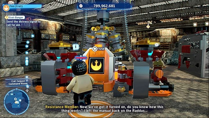 Inside you will find a device that you can start pushing through - LEGO Skywalker Saga: Ground A-salt - walkthrough - Episode 8 - The Last Jedi - LEGO Skywalker Saga Guide