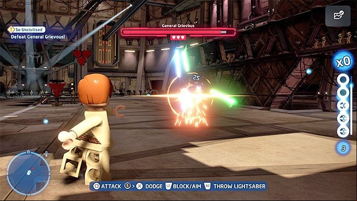 This mission is a long boss fight against General Grievous - LEGO Skywalker Saga: So Uncivilized - walkthrough - Episode 3 - Revenge of the Sith - LEGO Skywalker Saga Guide