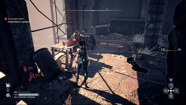 Make your way to Construction Zone, which is the location where you solve the puzzle involving the crane - Stellar Blade: All Cans map - Secrets and Collectibles - Stellar Blade Guide